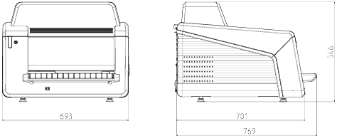 Габариты дигитайзера AGFA CR 30-Xm