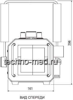 Porta 100HF чертёж, вид спереди